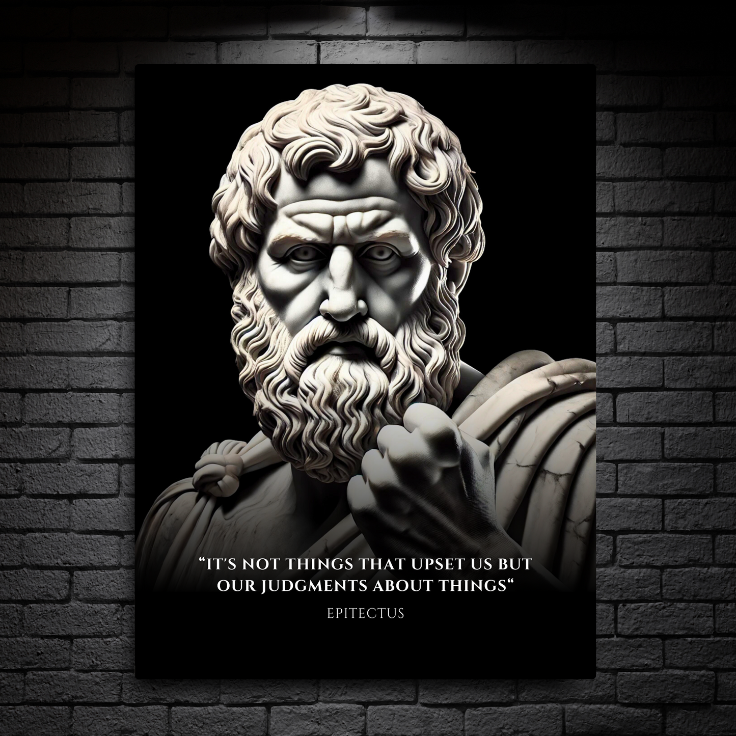 "IT'S NOT THINGS THAT UPSET US" QUOTE BY EPICTETUS - STOIC ART