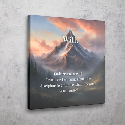 THREE DISCIPLINES: WILL - STOIC ART CANVAS