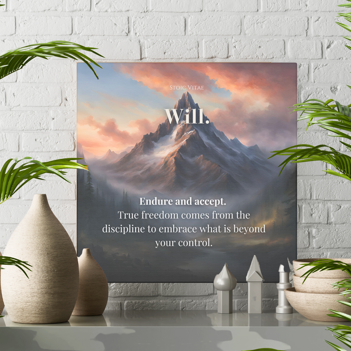 THREE DISCIPLINES: WILL - STOIC ART CANVAS