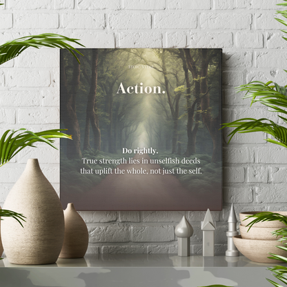 THREE DISCIPLINES: ACTION - STOIC ART CANVAS