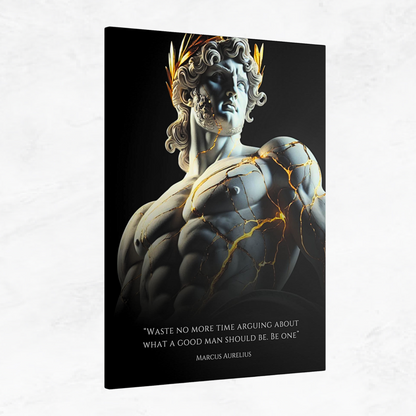 REAL MAN MARCUS AURELIUS QUOTE - STOIC ART CANVAS