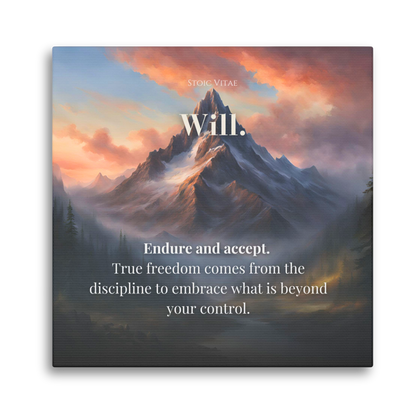 THREE DISCIPLINES: WILL - STOIC ART CANVAS