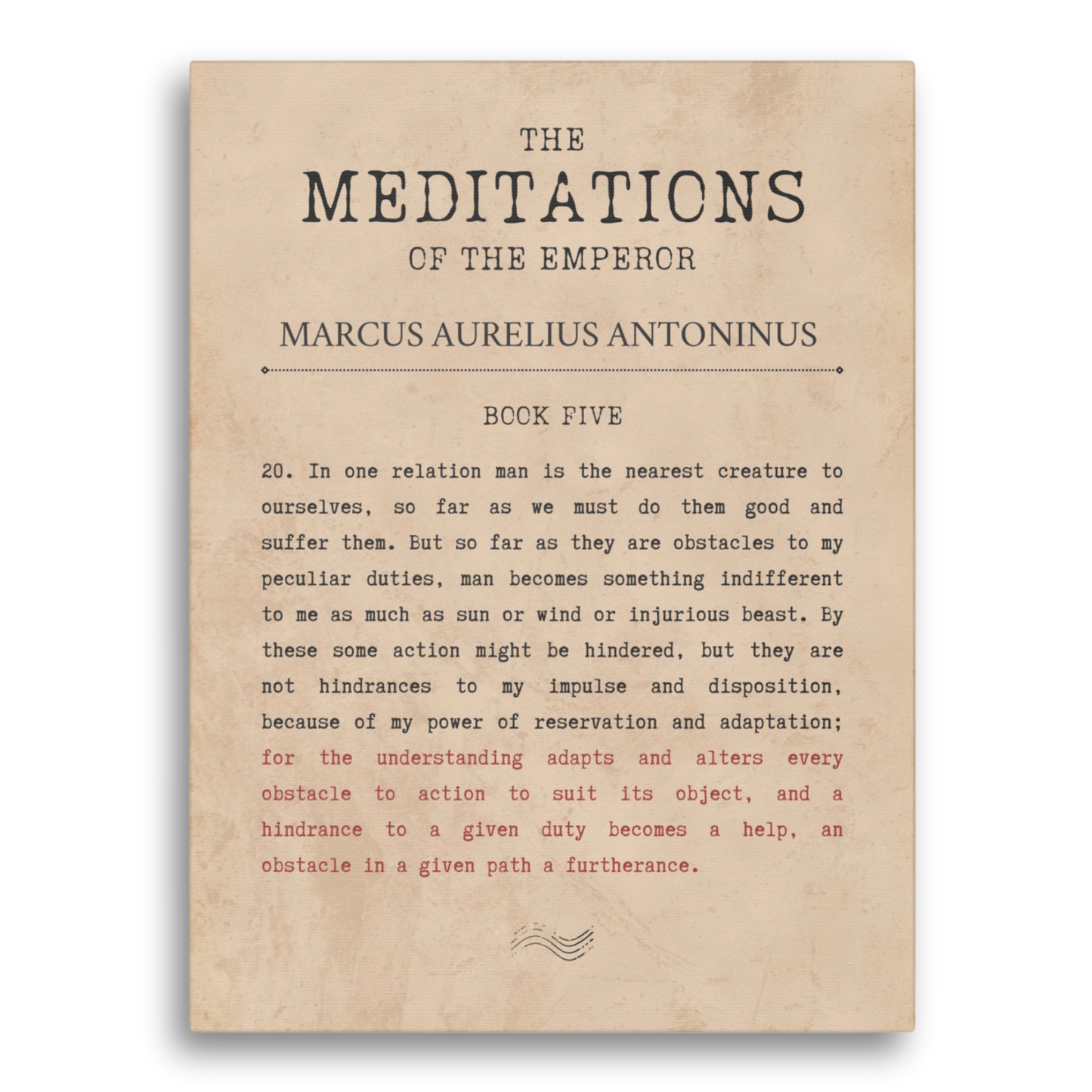 MEDITATIONS - STOIC ART CANVAS