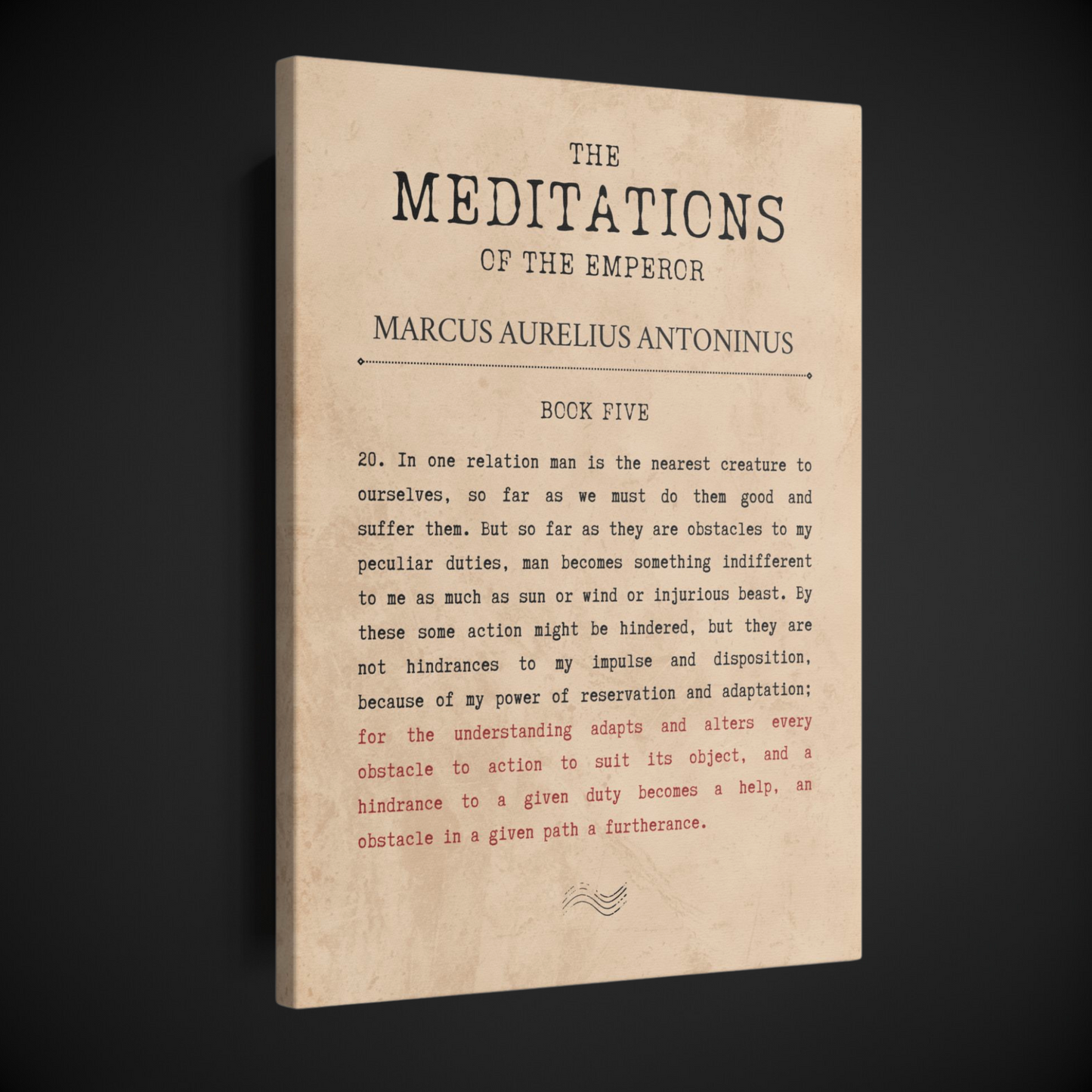 MEDITATIONS - STOIC ART CANVAS