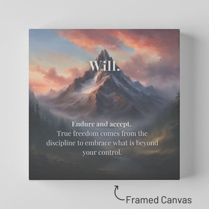 THREE DISCIPLINES: WILL - STOIC ART CANVAS